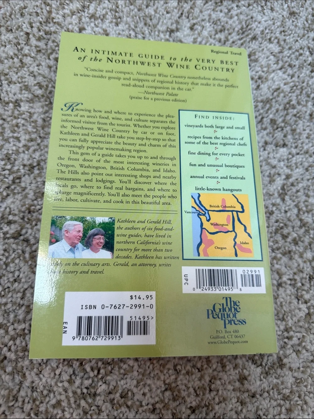 Northwest Wine Country Travel Guide - Blue/Green Cover